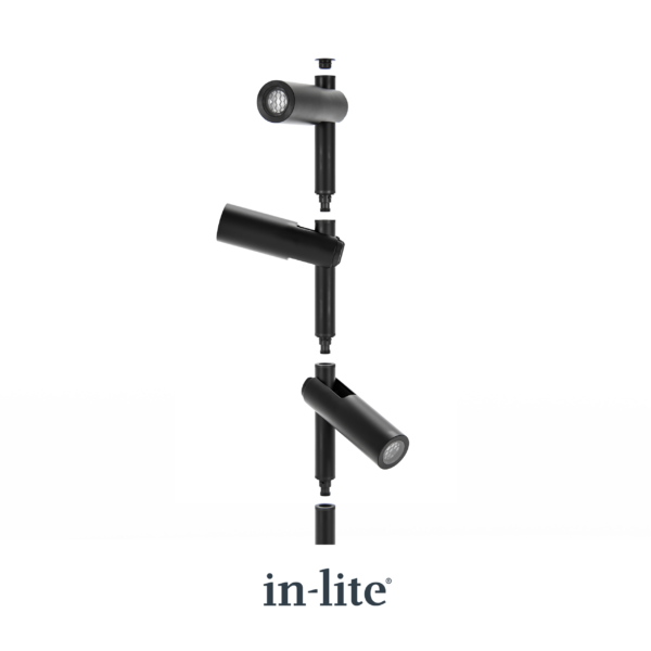 In-lite AIM TRIPLE – staande buitenspot met drie verstelbare lichtkoppen