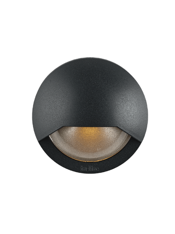 in-lite-blink-dark-grey-wandlamp-10301250-productfoto In-lite BLINK – ronde wandlamp met verwisselbare heldere en matte lens in 3 kleuren - Image 1