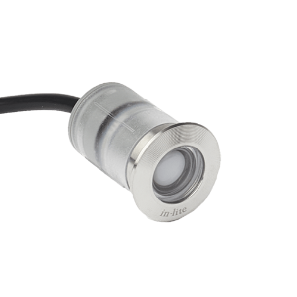 In-lite FUSION 22 (add ring) – compacte grondspot met zachte lichtgloed, ring apart