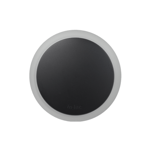 In-lite PUCK – ronde grondspot met zijwaarts oriëntatielicht, in twee kleuren